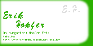 erik hopfer business card